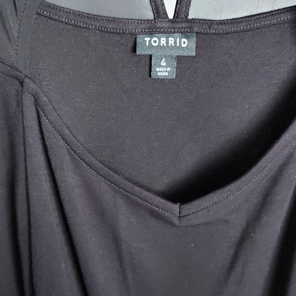 Black off the shoulder mesh necklin, Torrid size 4 - Picture 3 of 3